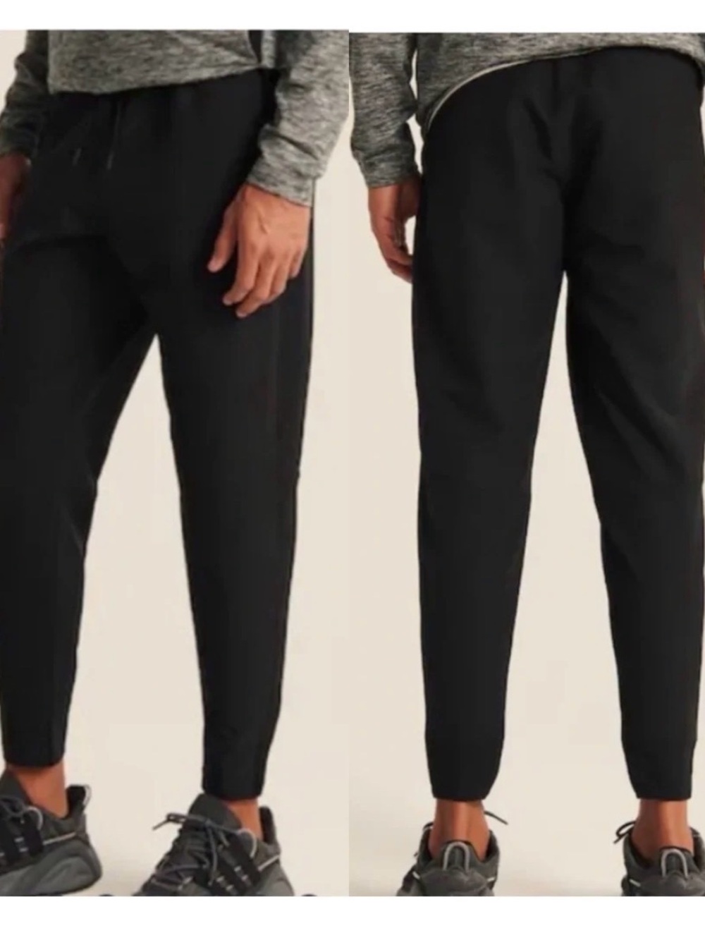 Men’s Abercrombie & Fitch Skinny Taper Stretch Black Jogger Pants size M